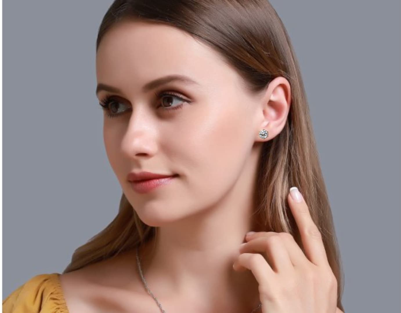 Classic Brilliance Round Solitaire Stud Earrings — image 1