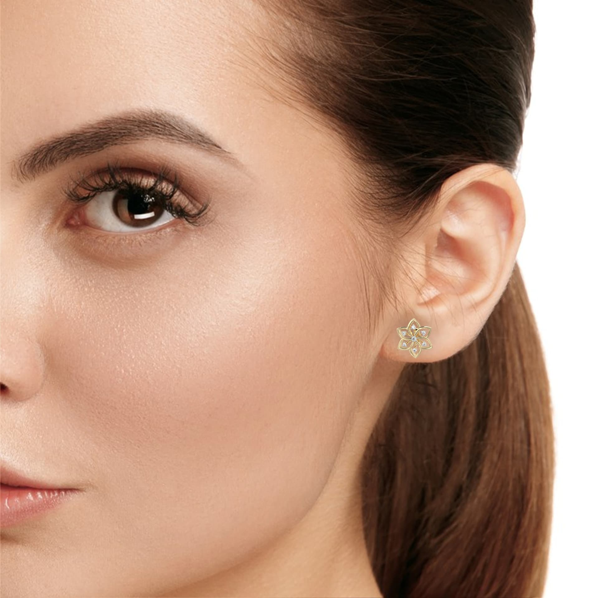 Petal Radiance Crystal Earrings — image 1