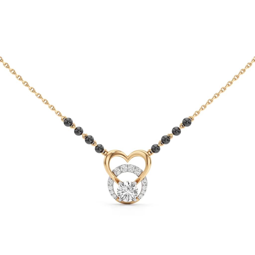 Twin Heart Diamond Mangalsutra — image 1