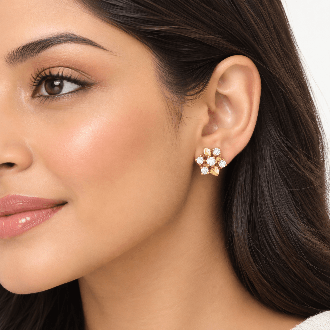 Dazzling Florals Diamond Earrings — image 1