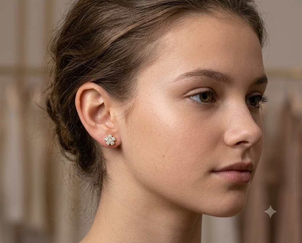 Classic Seven-Stone Diamond Earrings — image 1